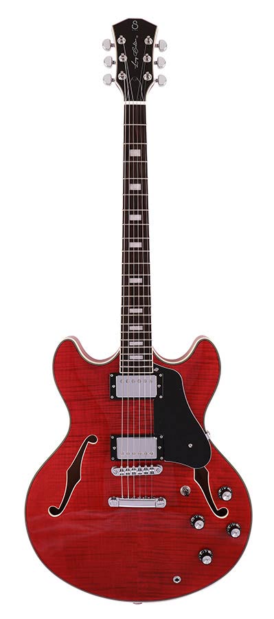 Sire Larry Carlton H7 See Through Red semi-hollowbody gitaar