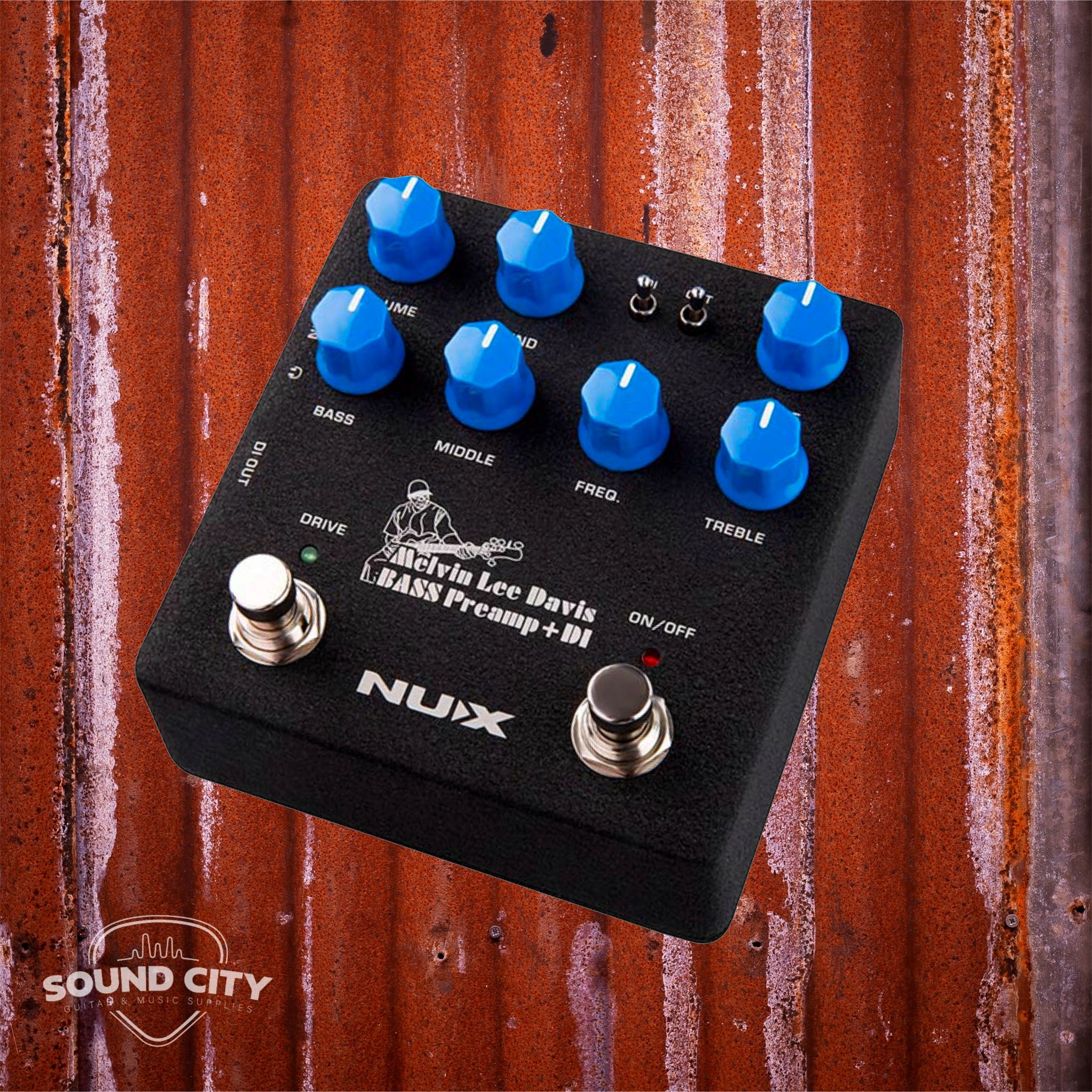 NUX NBP5 Verdugo Series Bass preamp "MELVIN LEE DAVIS Signature" met DI