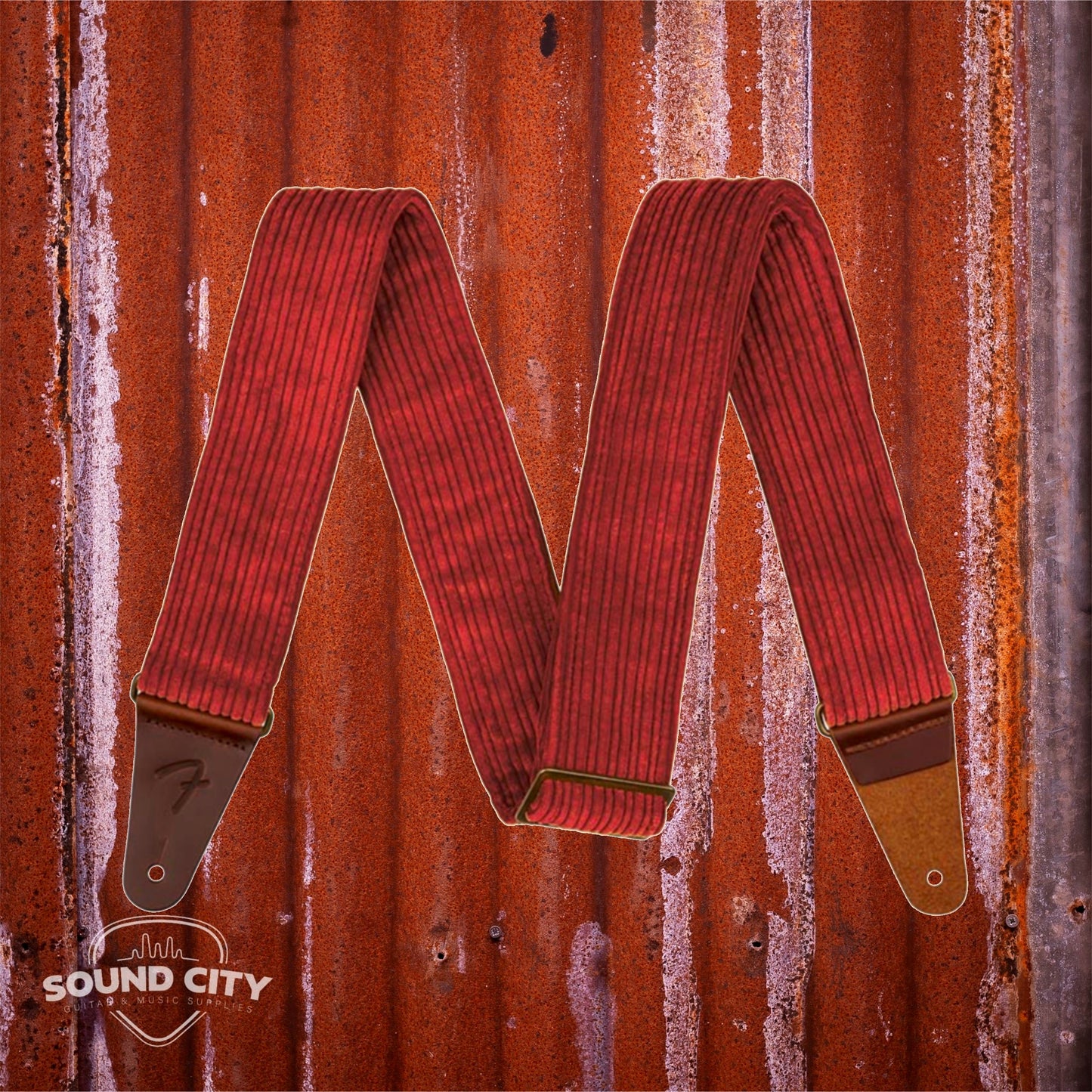 Fender Corduroy Guitar Strap - Antique Cherry