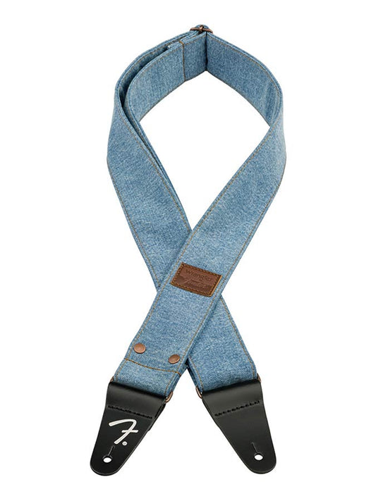 Fender X Wrangler Revited Denim Guitar Strap - Light Indigo