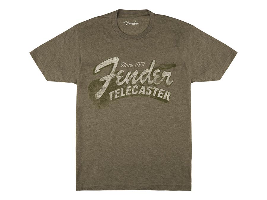 Fender Clothing T-Shirt Since 1951 Telecaster Military Heather Green