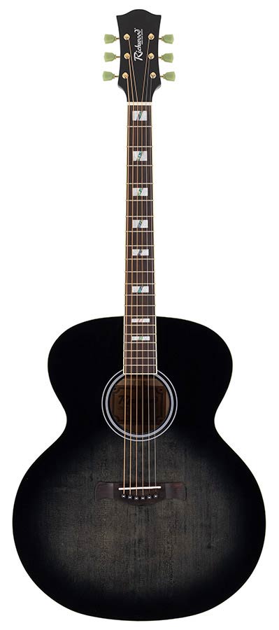 Richwood HSJS-42-TBK, Trans Black, Heritage Series Handmade Jumbo Westerngitaar
