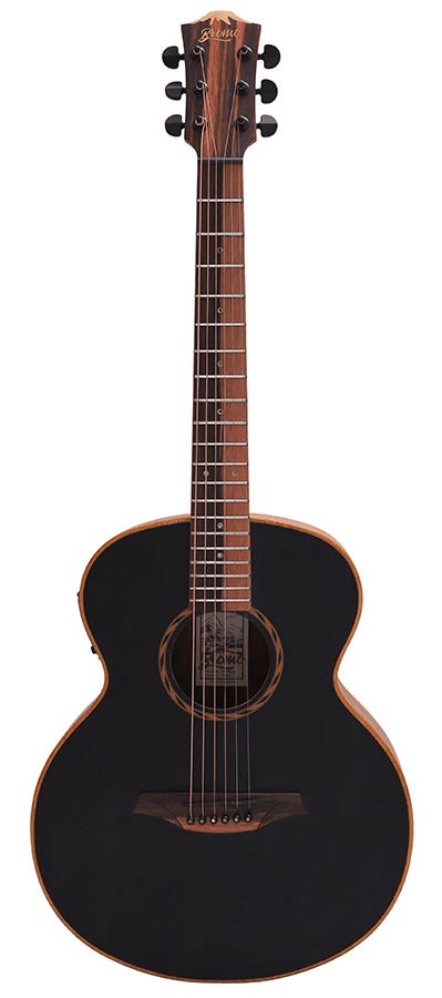Bromo BAT8ME/BK Tahoma Series mini jumbo Semi akoestische gitaar