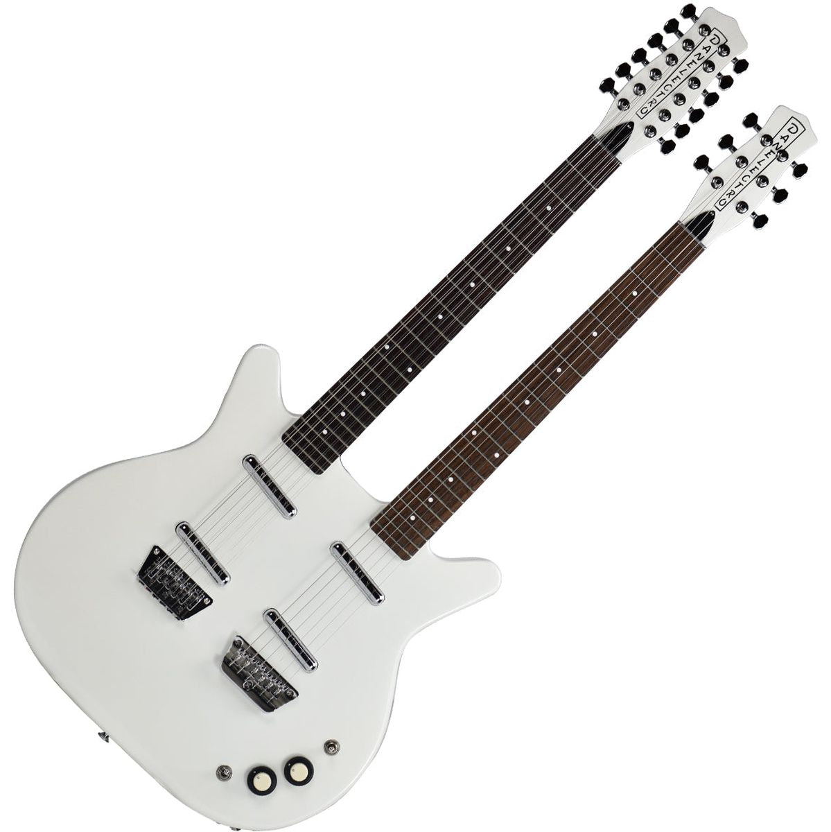 Danelectro 612 Doubleneck - White Pearl Elektrische gitaar