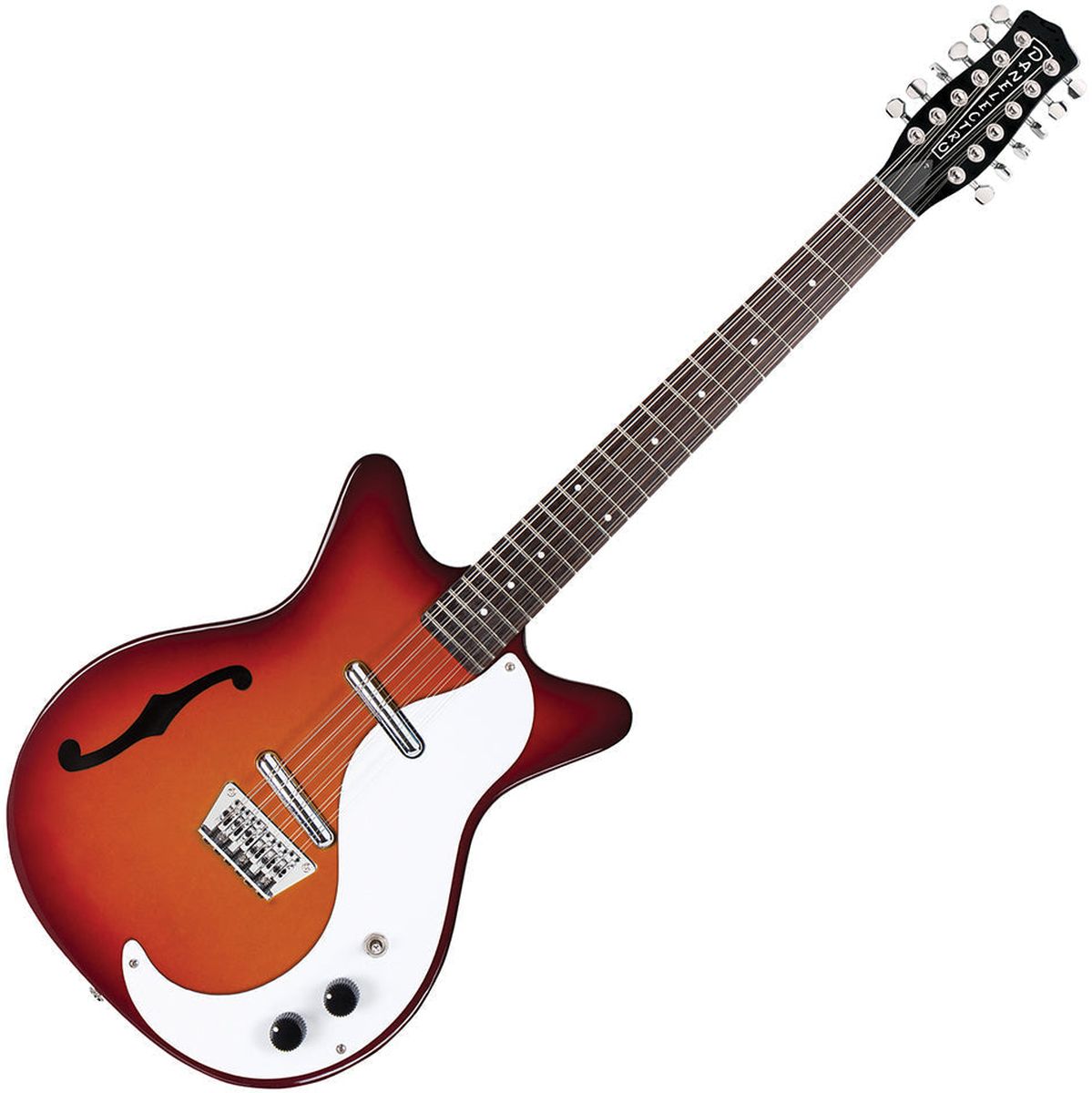 Danelectro DC59 12 String w/ F Hole - Cherry Sunburst Elektrische gitaar