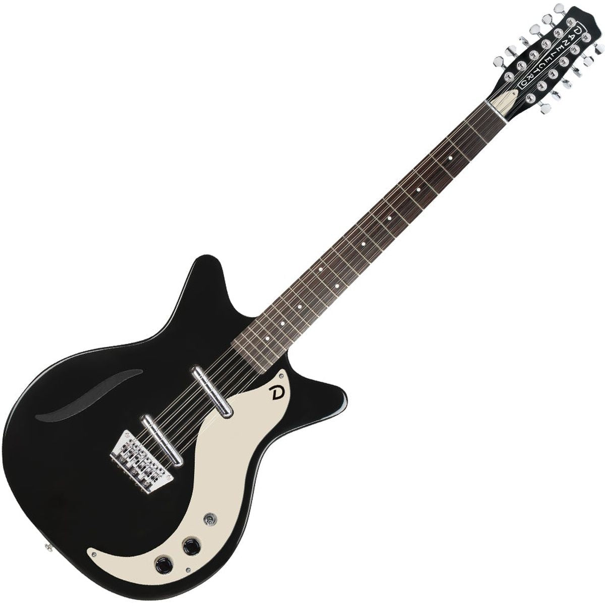 Danelectro DC59 Vintage 12 String - Gloss Black Elektrische gitaar