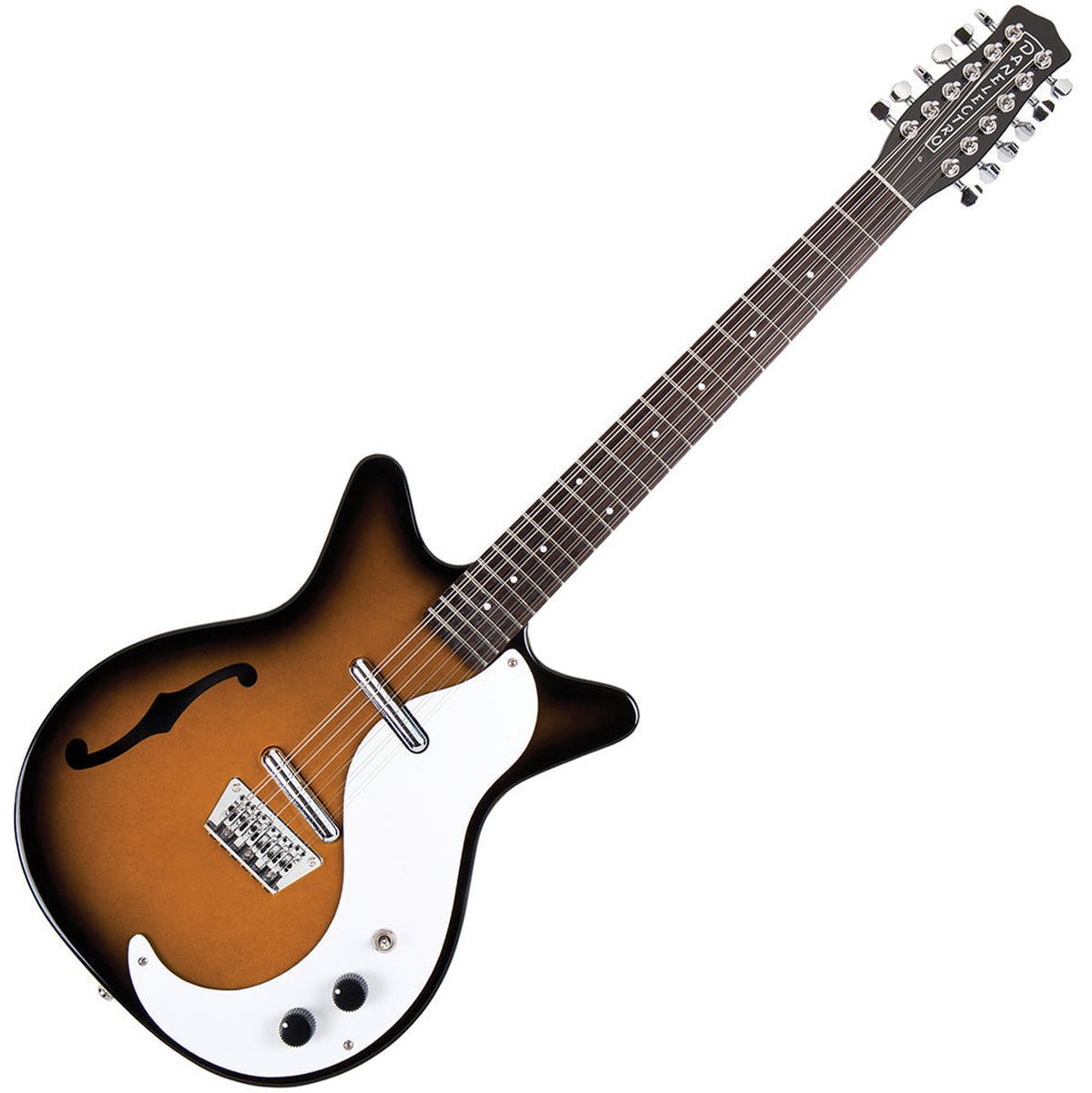 Danelectro DC59 12 String w/ F Hole - Tobacco Sunburst Elektrische gitaar