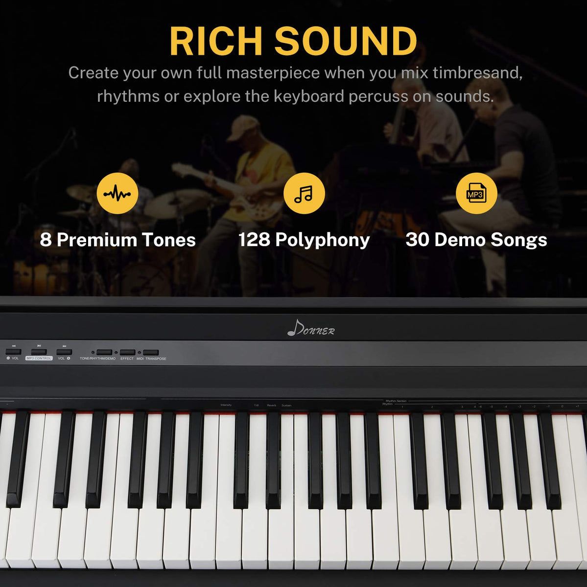 DONNER Digital PIANO-88 Key w/ Stand