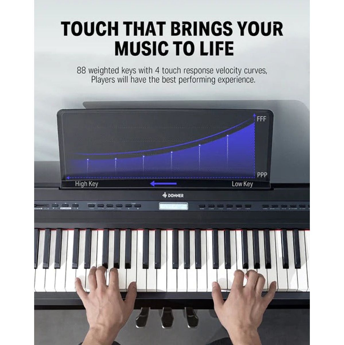 DONNER 88 Key Portable Piano w/ Stand