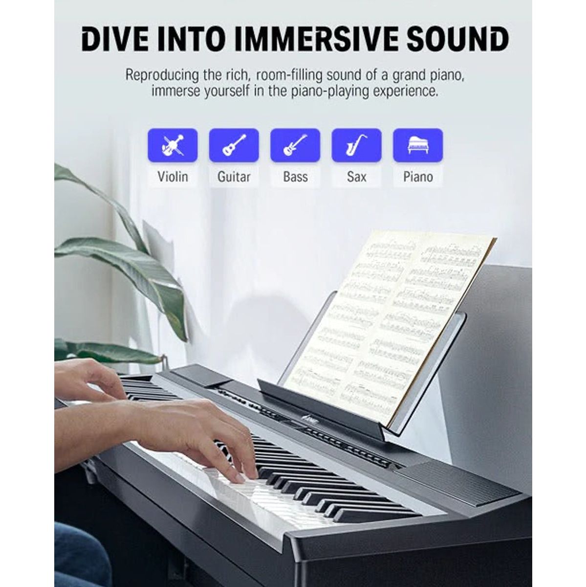 DONNER 88 Key Portable Piano w/ Stand