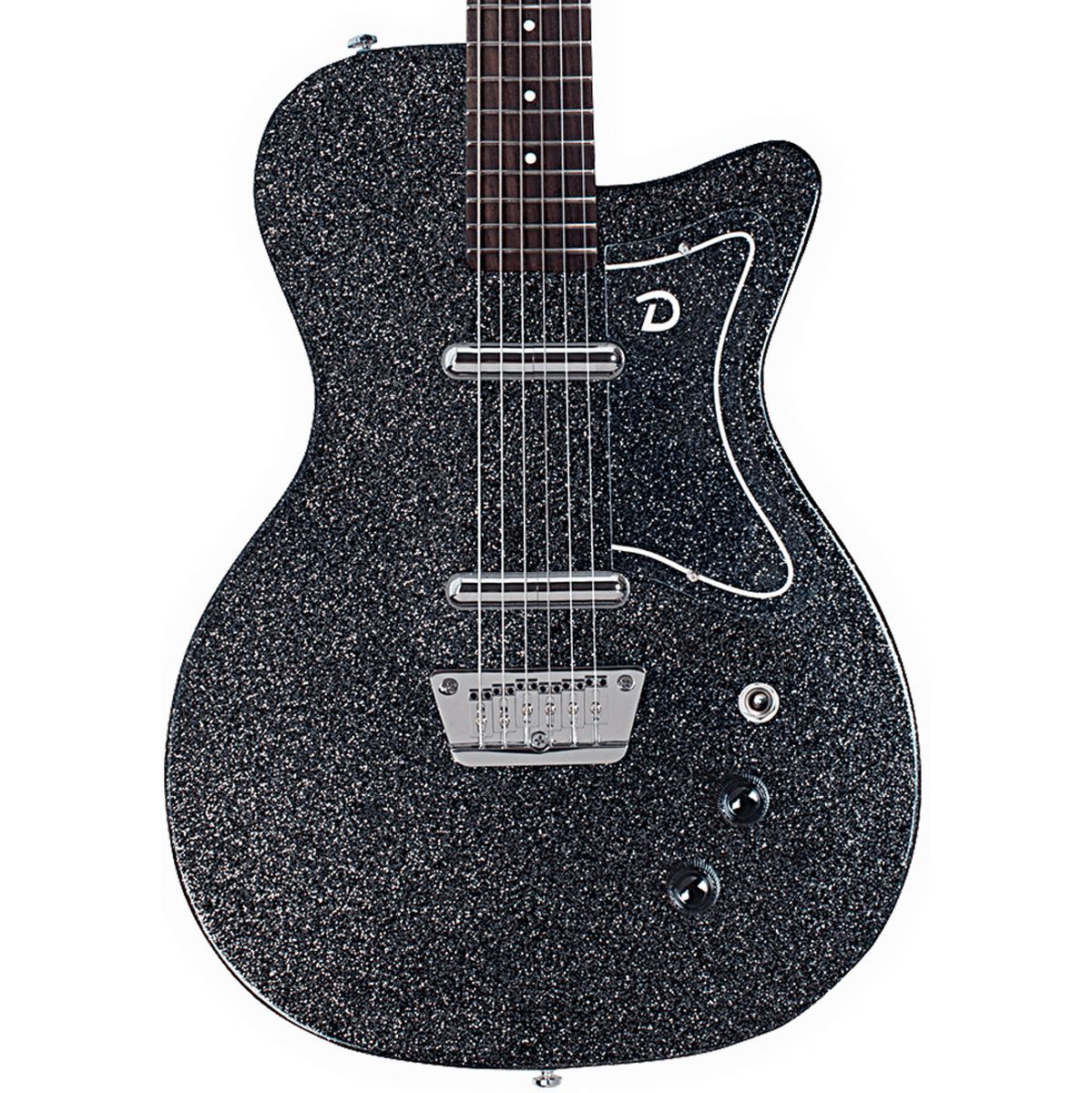 Danelectro 56 Baritone Guitar - Black Sparkle Elektrische gitaar