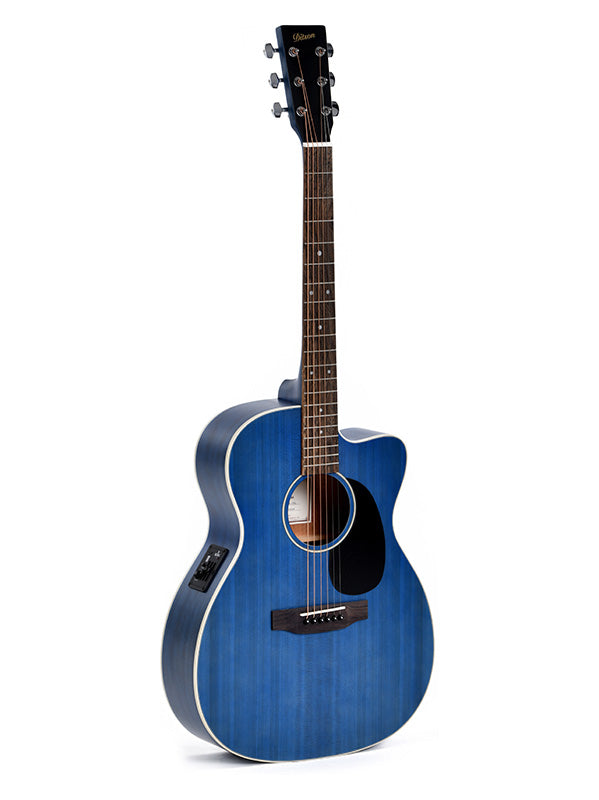 Ditson by Sigma 10 Series - OM, Westerngitaar  - Tranclucent Ultramarine-blue