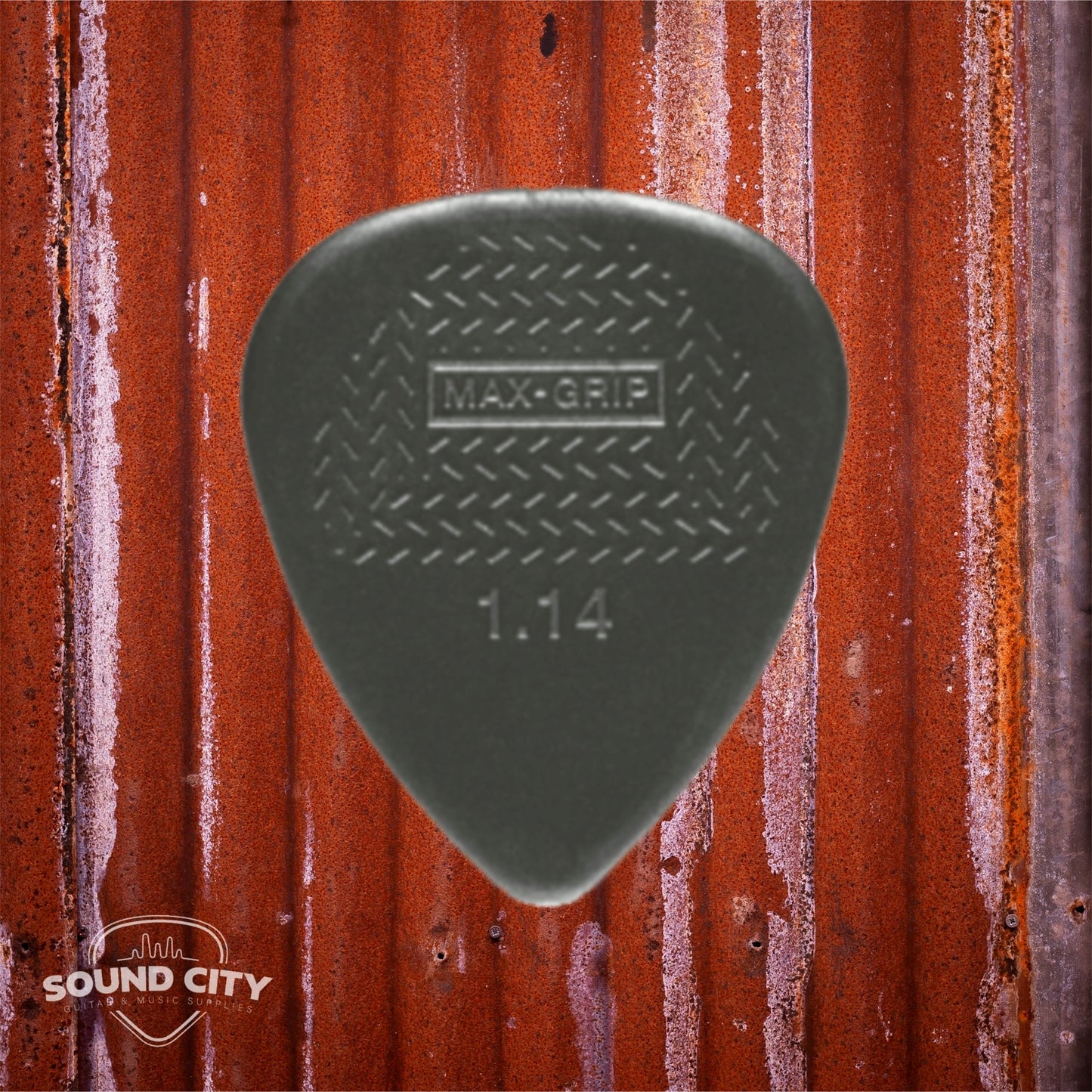 Dunlop Plectrum Max Grip Nylon 1.14mm Zwart