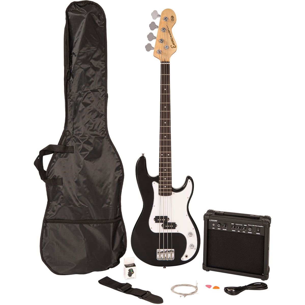 Encore E40 Blaster Basgitaar Pack - Gloss Black