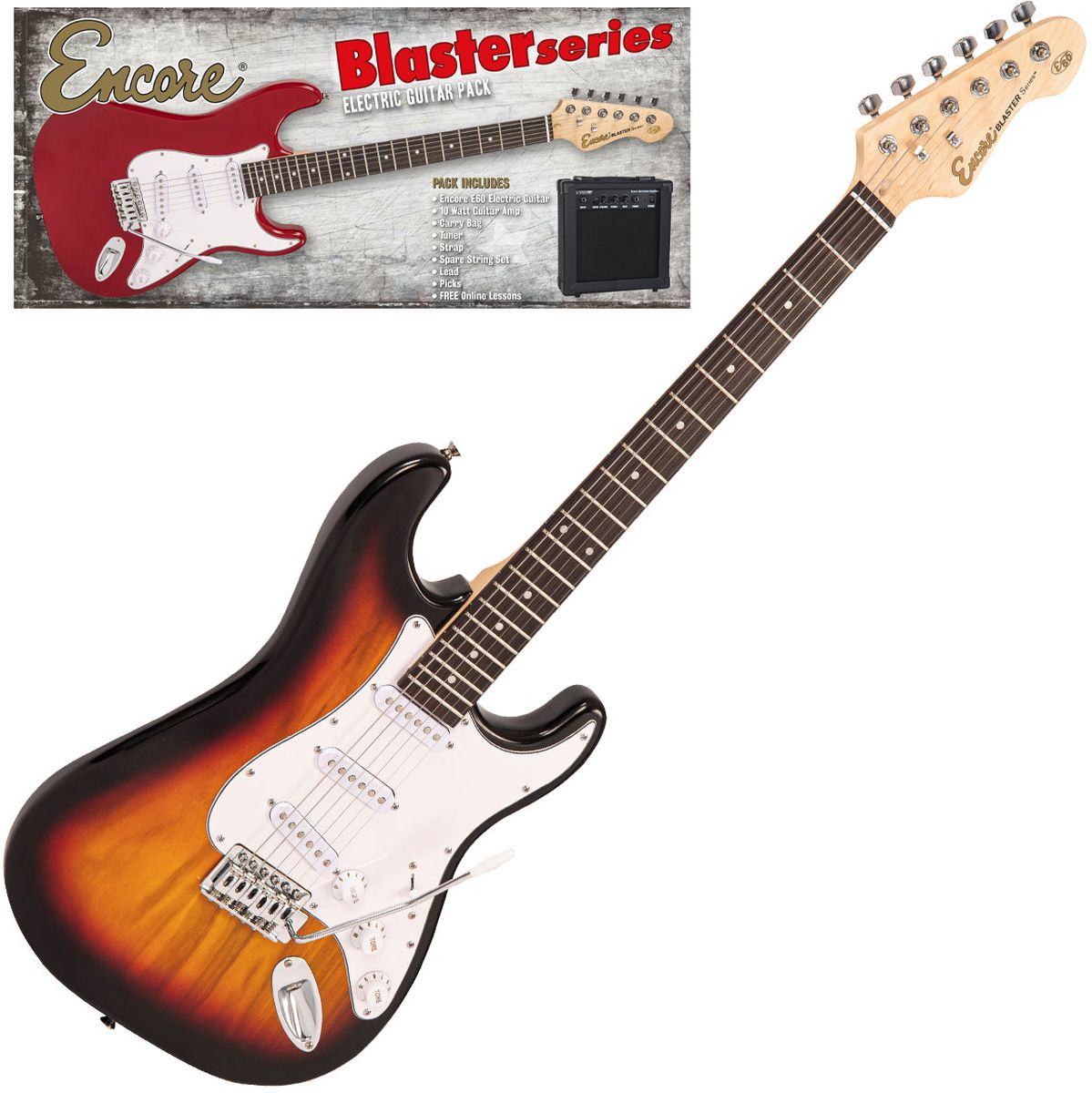 Encore E60 Blaster Elektrische gitaar Pack - Sunburst