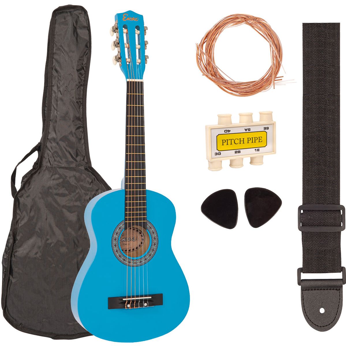 Encore Junior Klassieke gitaar Set -Blue