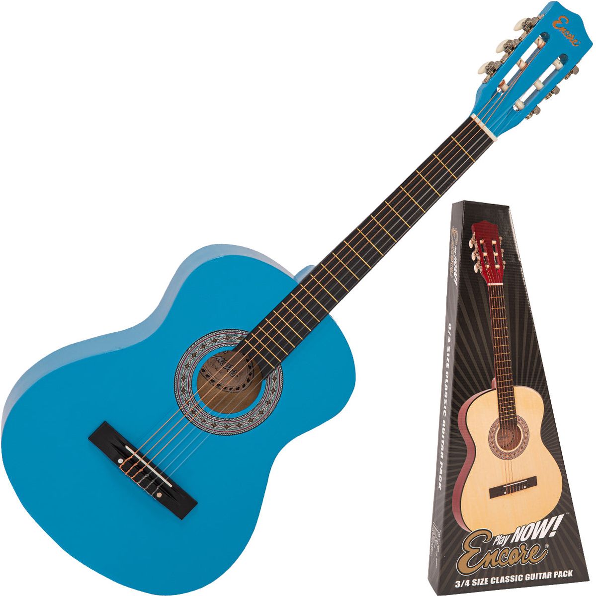 Encore 34 Klassieke gitaar Set - Blue