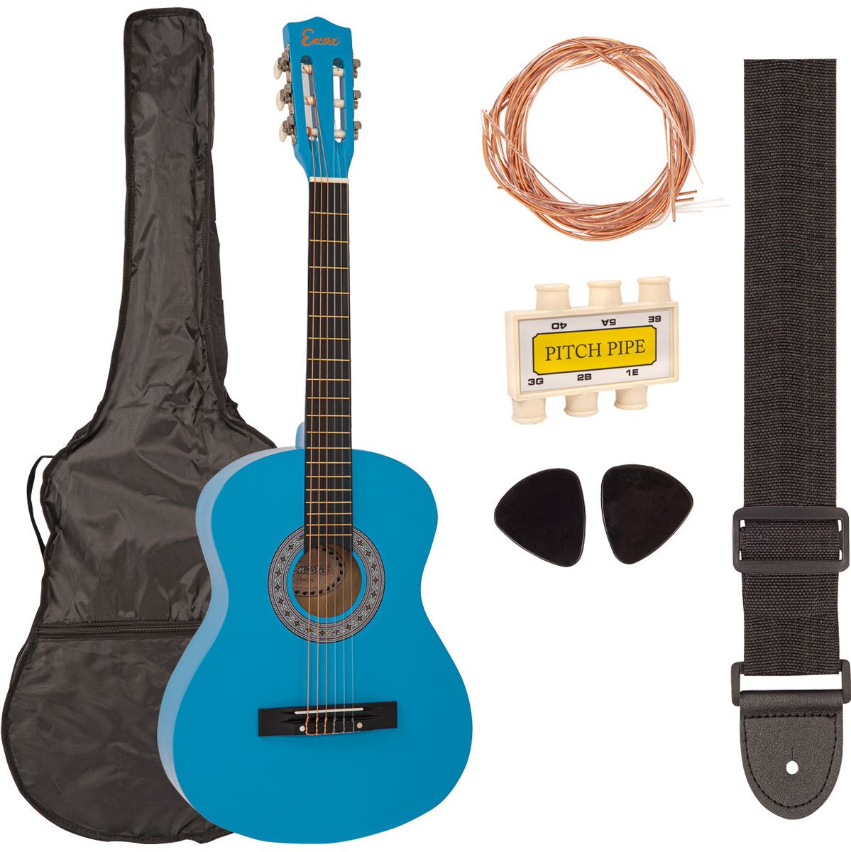Encore 34 Klassieke gitaar Set - Blue