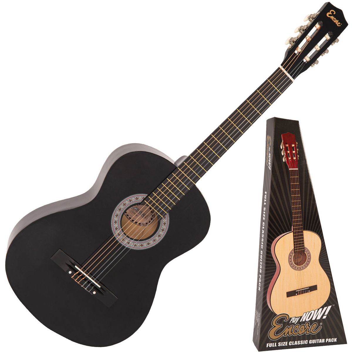 Encore 44 Klassieke gitaar Set - Black