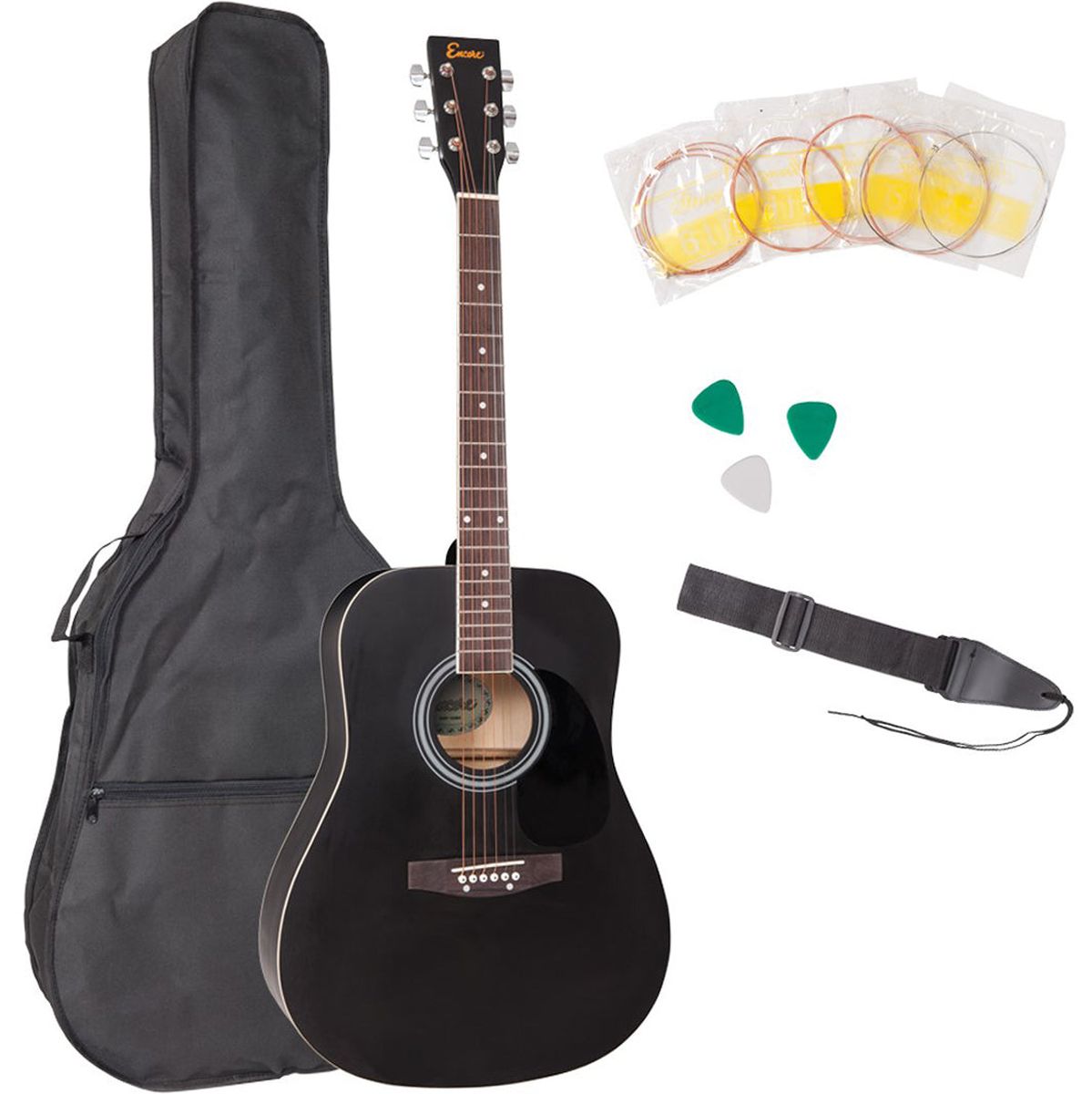 Encore Westerngitaar Set - Black