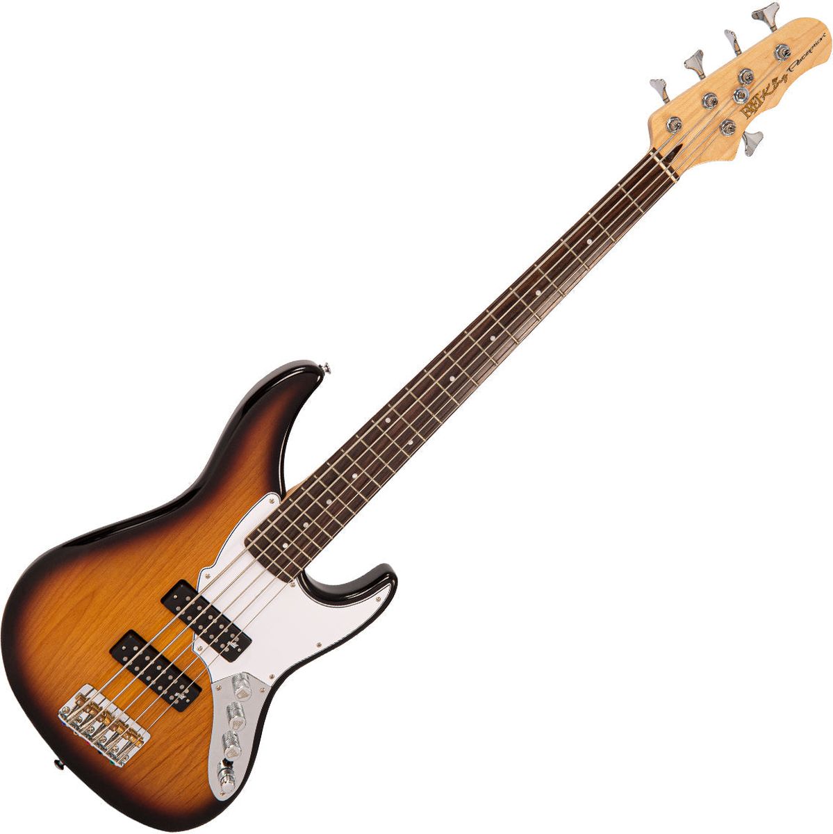 Fret-King Perception Custom 5 String - Original Classic Burst Basgitaar