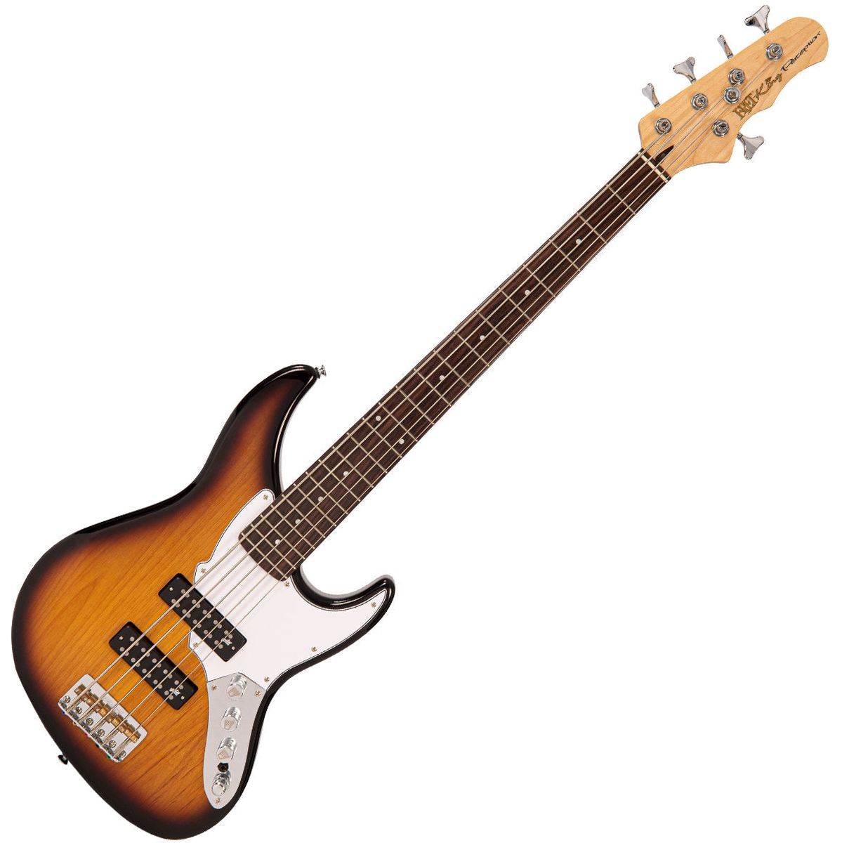 Fret-King Perception Custom 5 String - Original Classic Burst Basgitaar