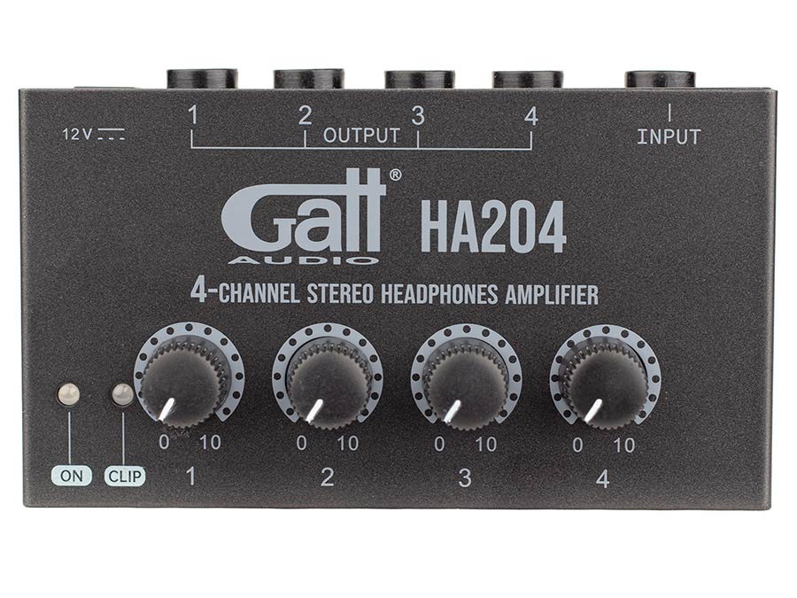 Gatt Audio HA204 Stereo Hoofdtelefoon Versterker 4 kanaals