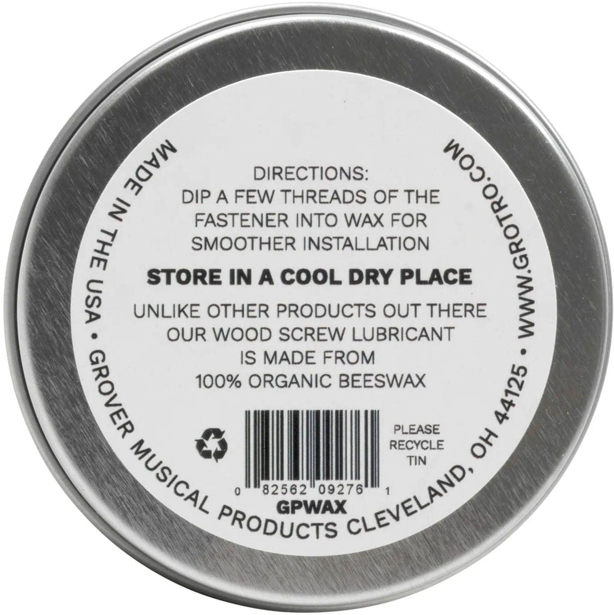 Graph Tech Grover Beeswax Wood Screw Lubricant