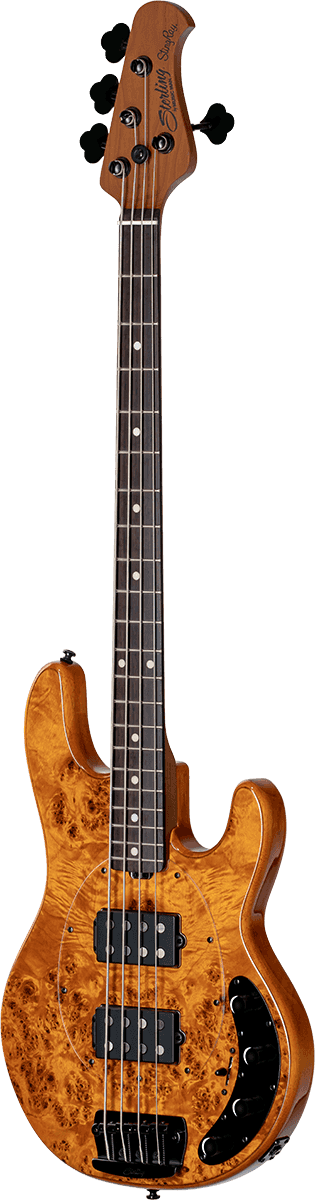 Sterling by Music Man StingRay RAY34HHPB Amber 4-String Elektrische Basgitaar