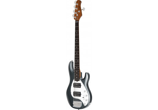 Sterling by Music Man StingRay RAY35HH Charcoal Frost 5-String Elektrische Basgitaar