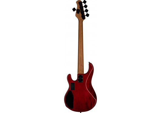 Sterling by Music Man StingRay RAY35HHSM Blood Orange Burst 5-String Elektrische Basgitaar