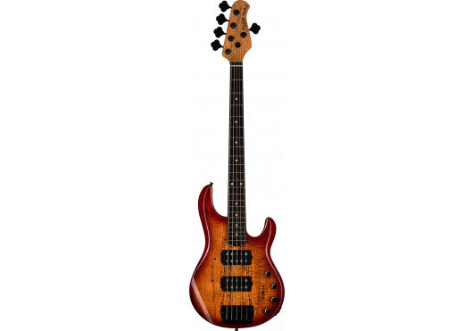 Sterling by Music Man StingRay RAY35HHSM Blood Orange Burst 5-String Elektrische Basgitaar