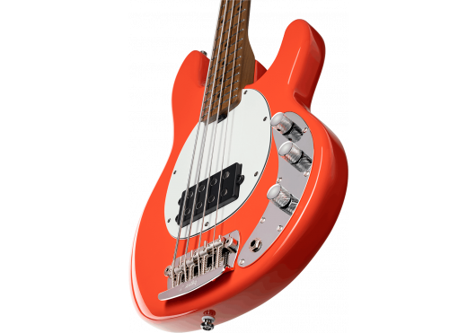 Sterling by Music Man StingRay Short Scale RAYSS4 Fiesta Red 4-String Elektrische Basgitaar
