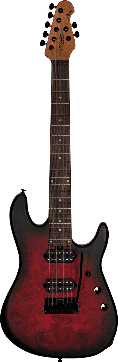 Sterling by Music Man Jason Richardson Richardson7 Dark Scarlet Burst Satin 7-String Elektrische Gitaar