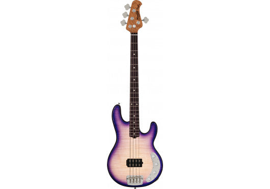 Sterling by Music Man StingRay RAY34FM Purple Sunset 4-String Elektrische Basgitaar