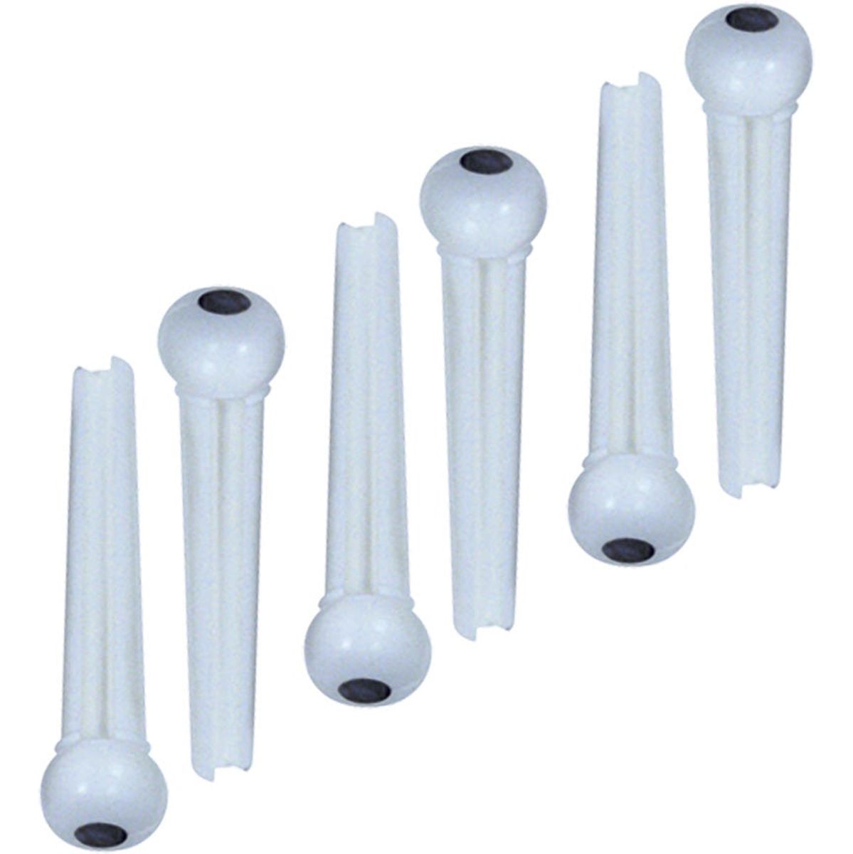 Guitar Tech Bridge Pins-WHBLK-SET6-BP6WH