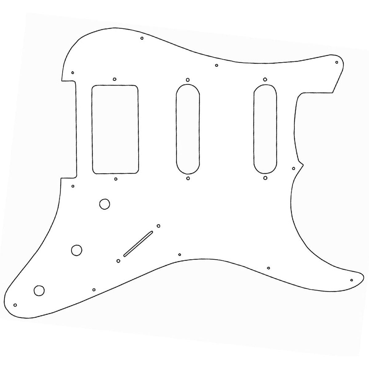 Guitar Tech Scratchplate For Hbucker-White