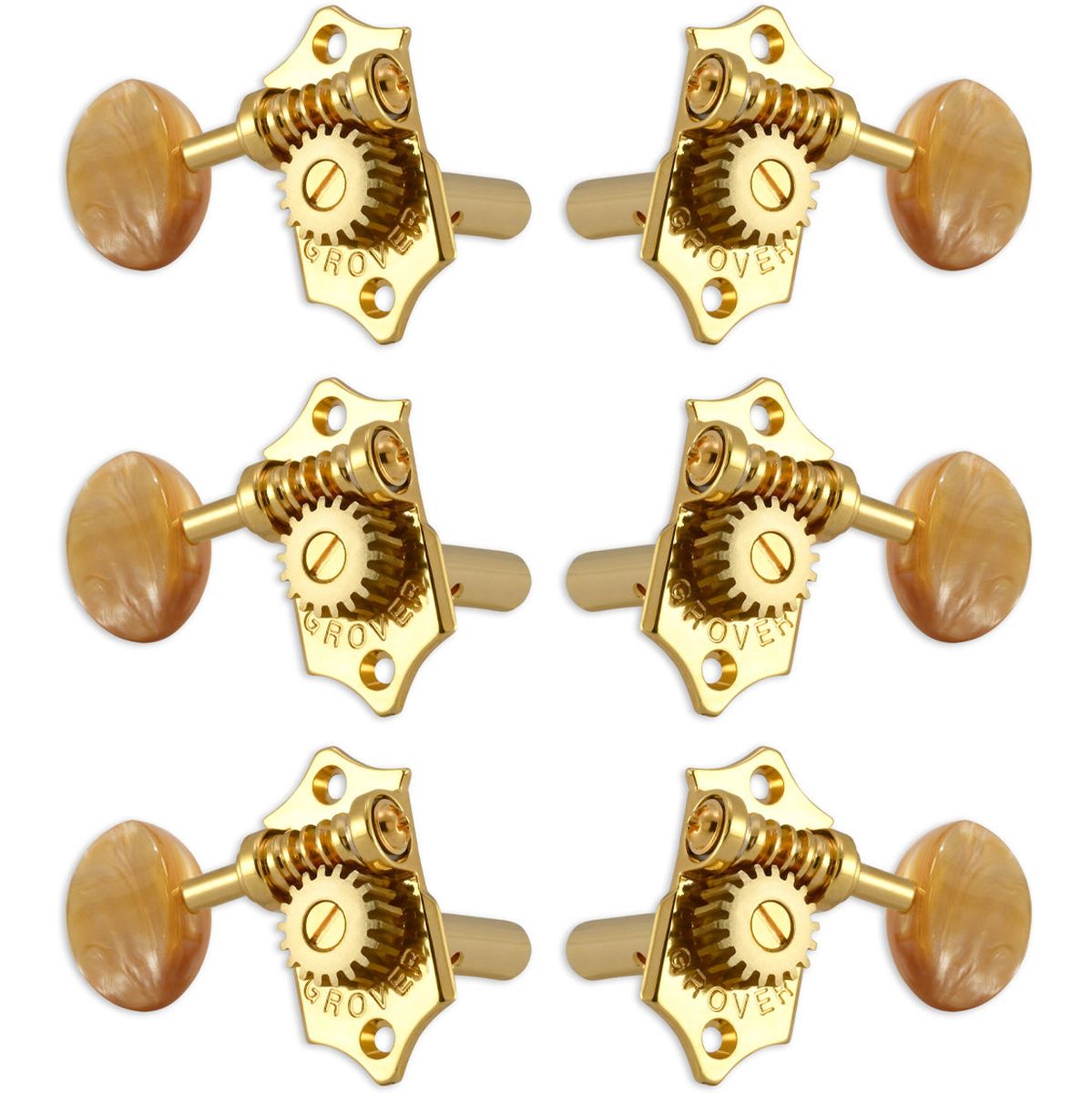 Grover Statite Horizontal Set Acrylic Buttons Gold