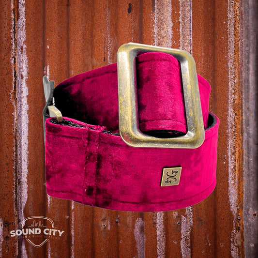 GET'M GET'M Straps Crushed Velvet Burgundy