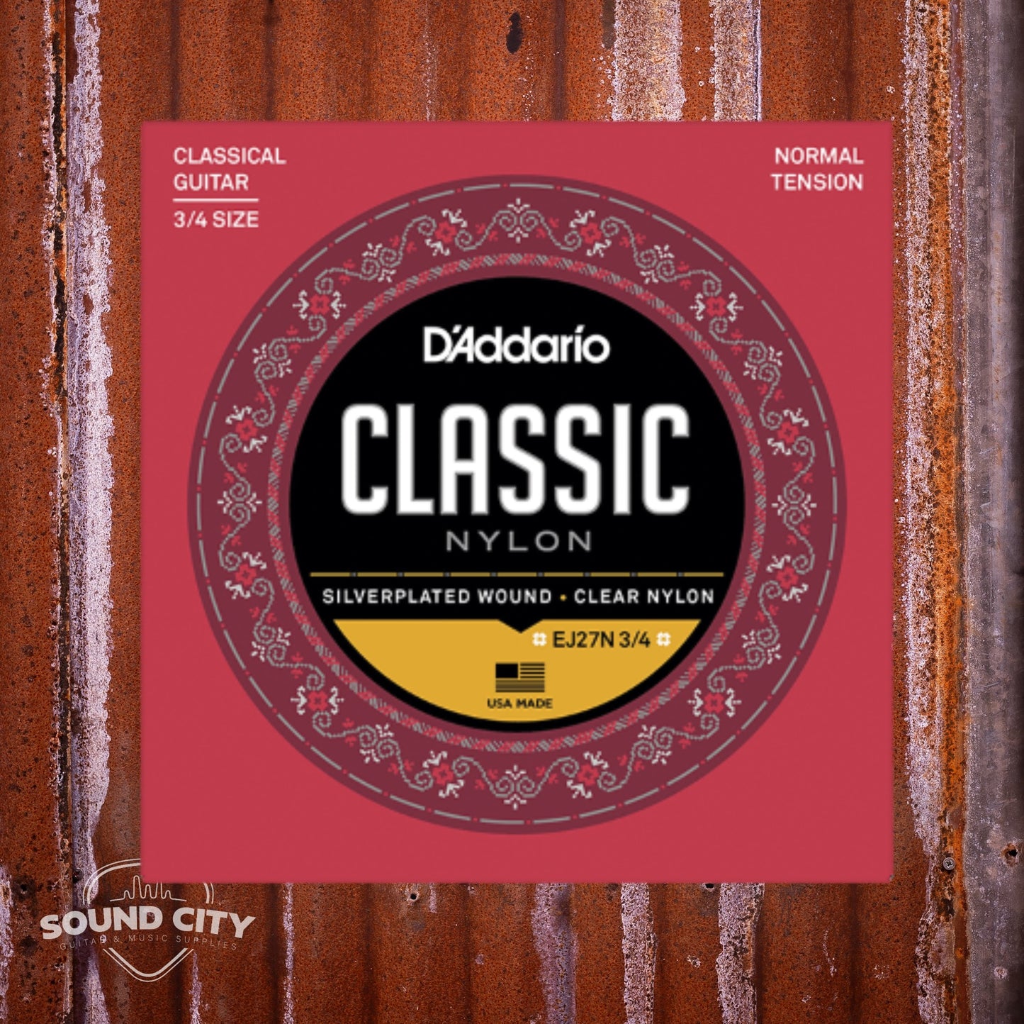 D'Addario EJ27N3/4 Normal Tension, 3/4 Size Student Nylon Klassieke Gitaarsnaren