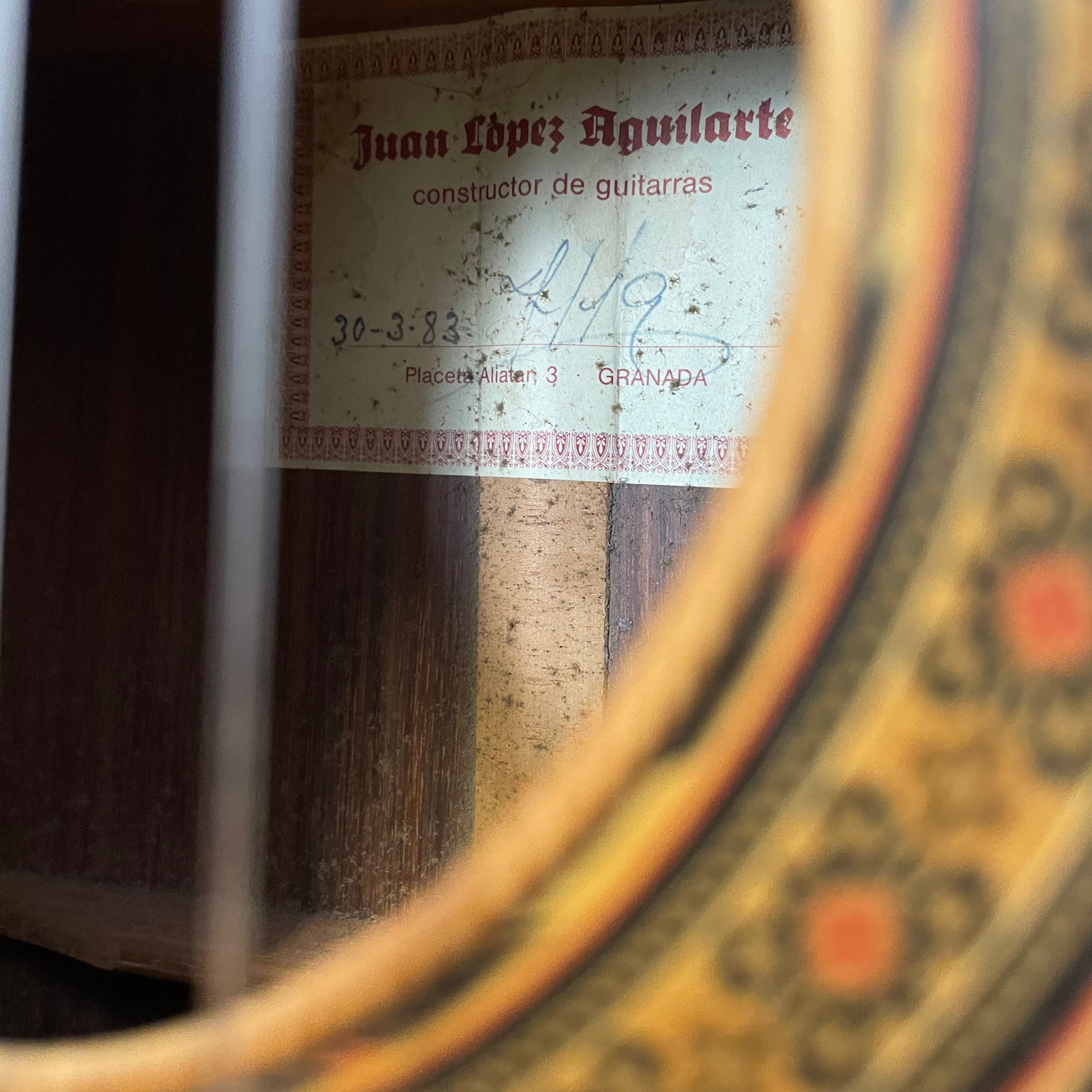 Juan Lopez Aguilarte handgebouwd uit 1983 klassieke gitaar (occasion)