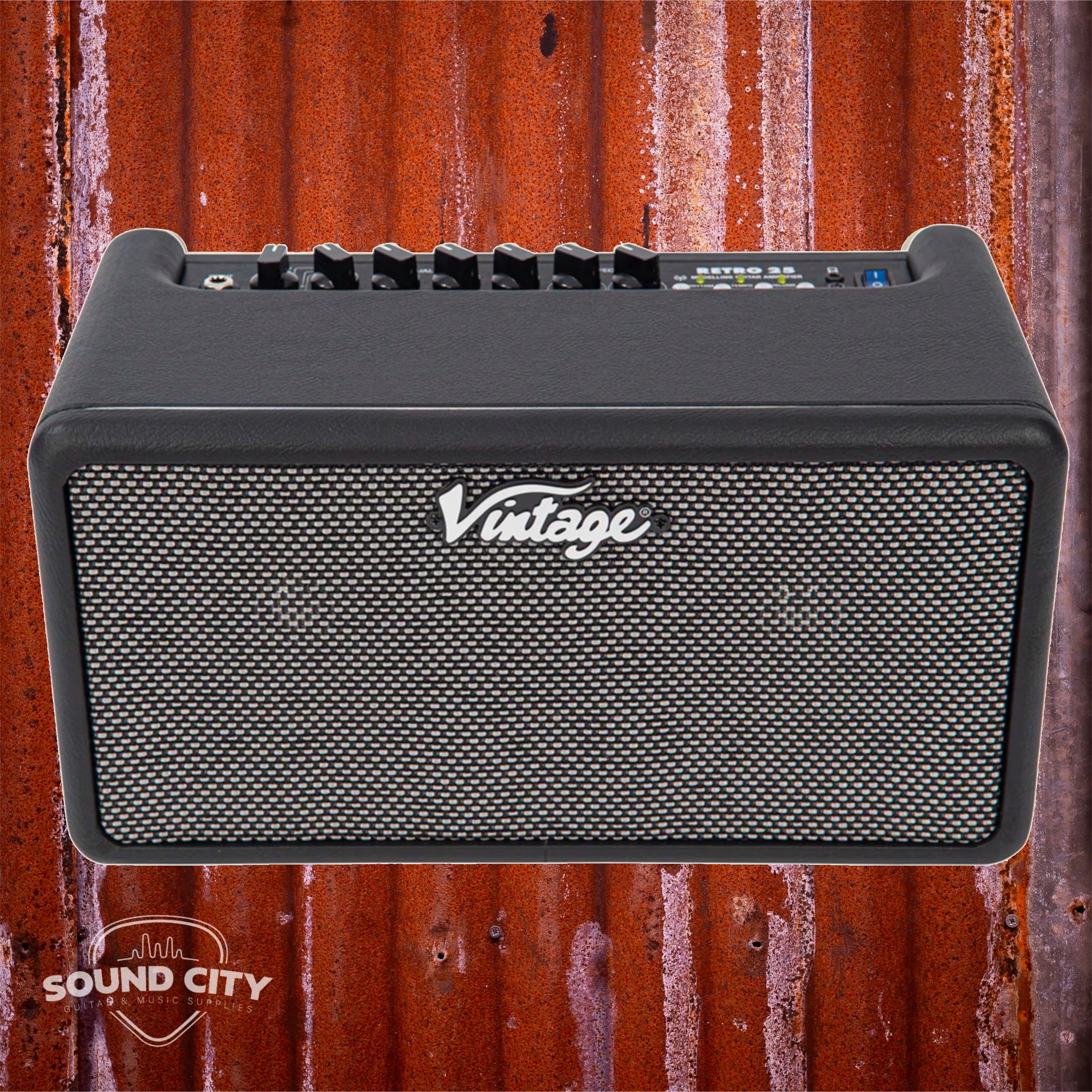 Vintage Retro 25W Gitaar versterker DSP ~ Black