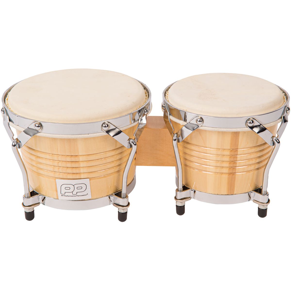 PP TUNABLE BONGOS- NATURAL WOOD- CHROME HARDWARE