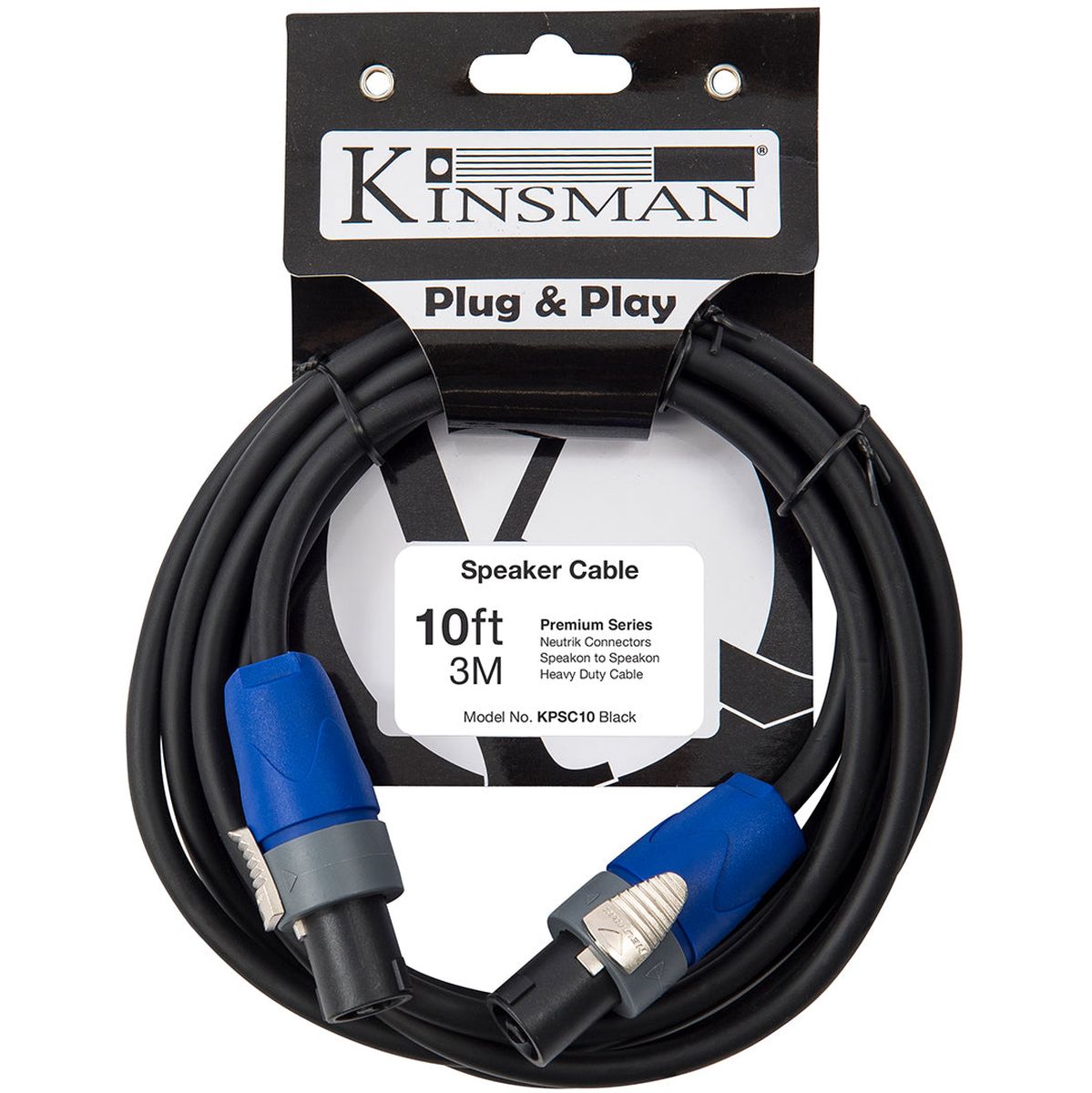 Kinsman Premium Neutrik Speaker Cable - 10FT