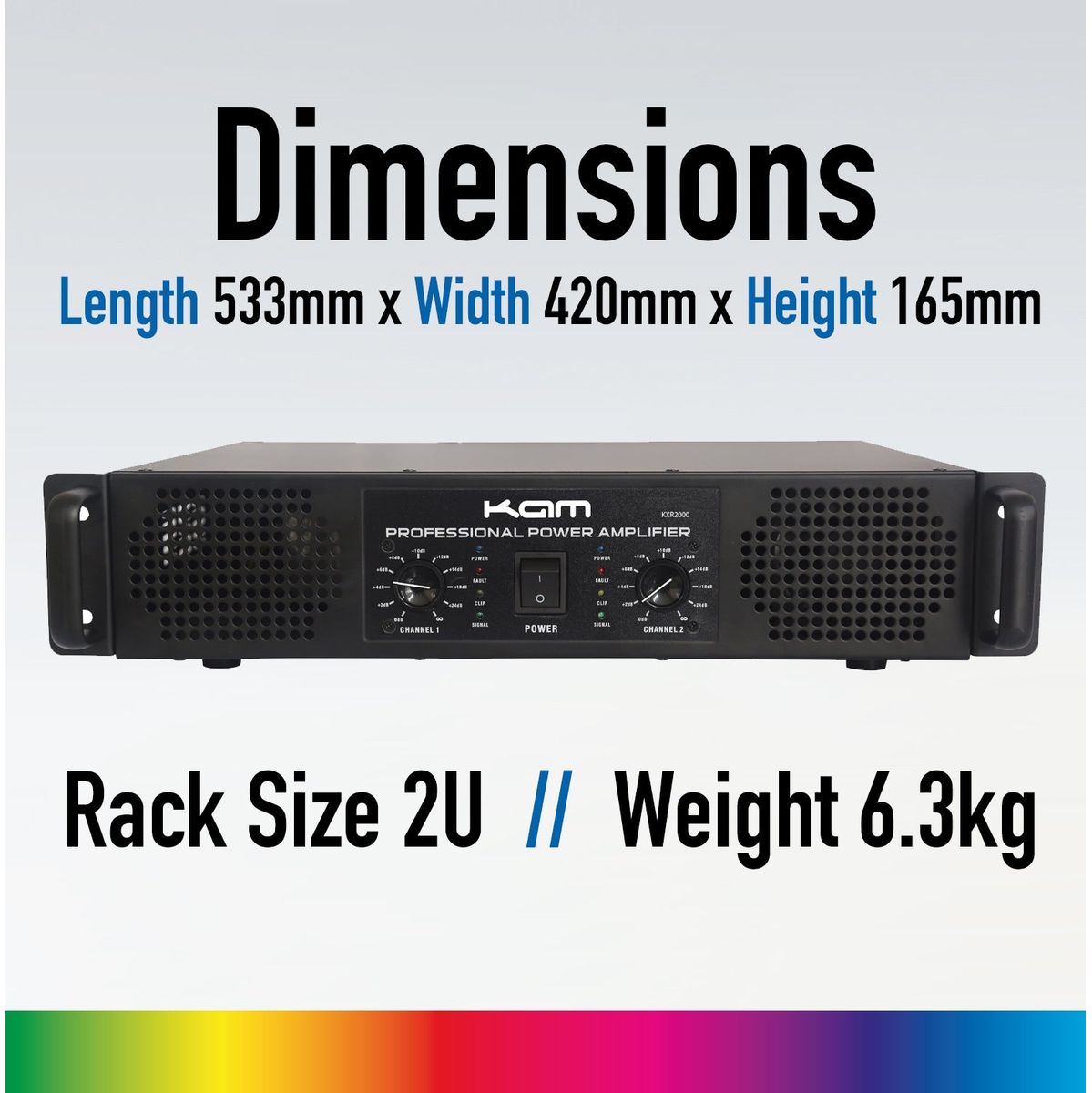 Kam Professional Stereo 200W Power Amplifier