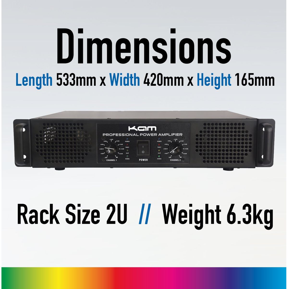 Kam Professional Stereo 300W Power Amplifier
