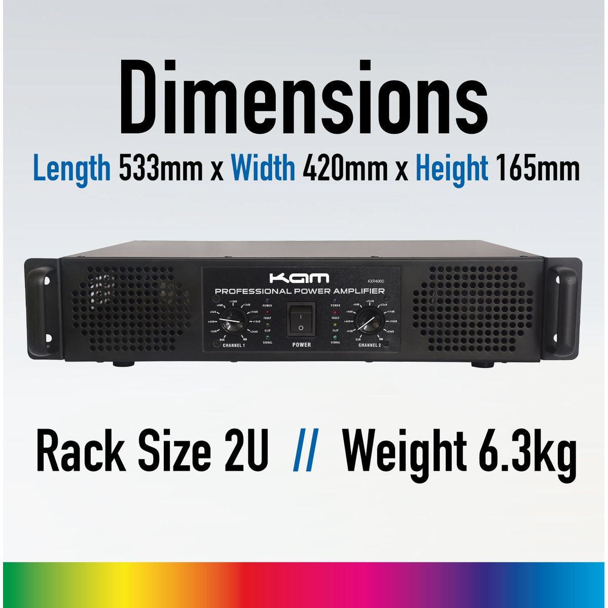 Kam Professional Stereo 400W Power Amplifier