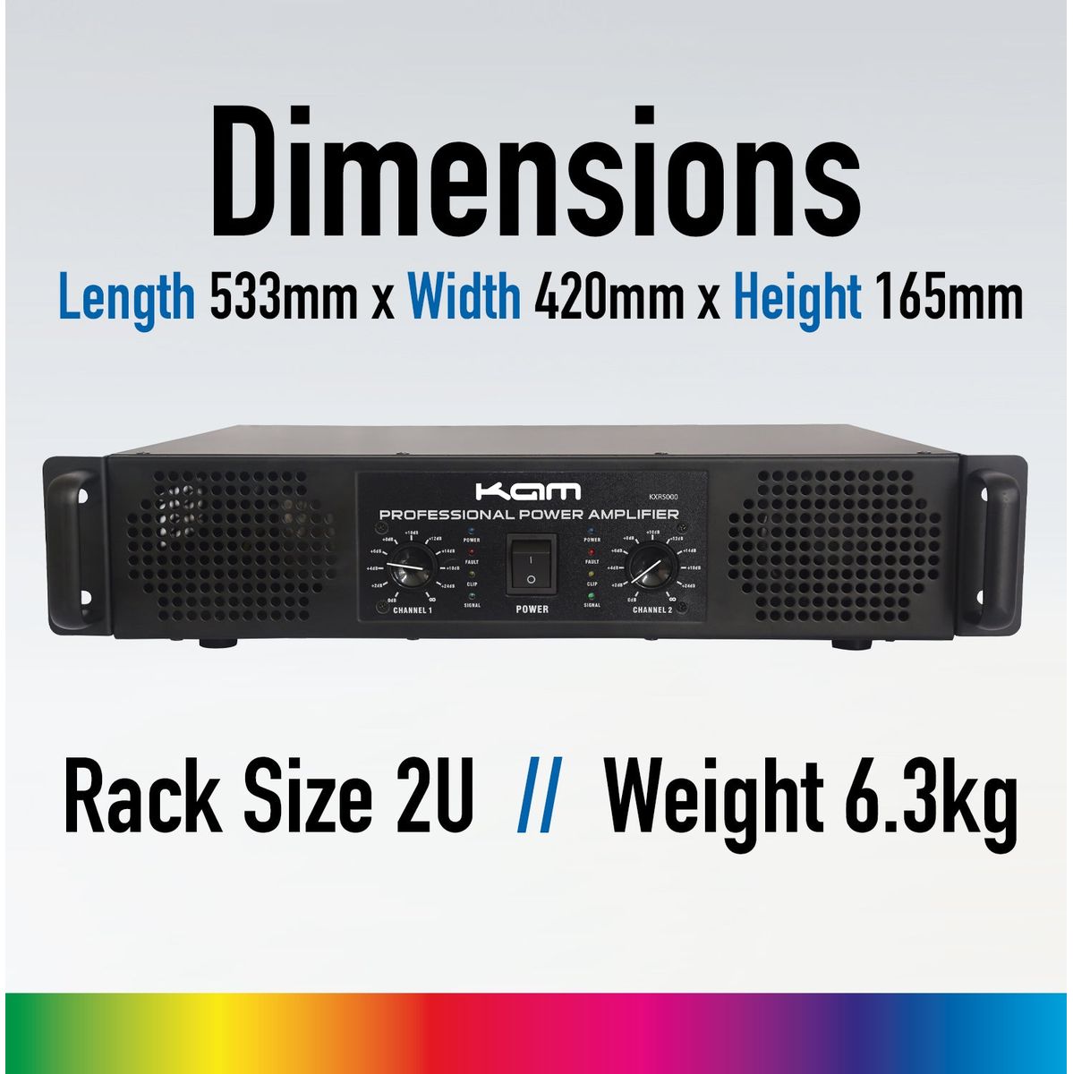 Kam Professional Stereo 500W Power Amplifier