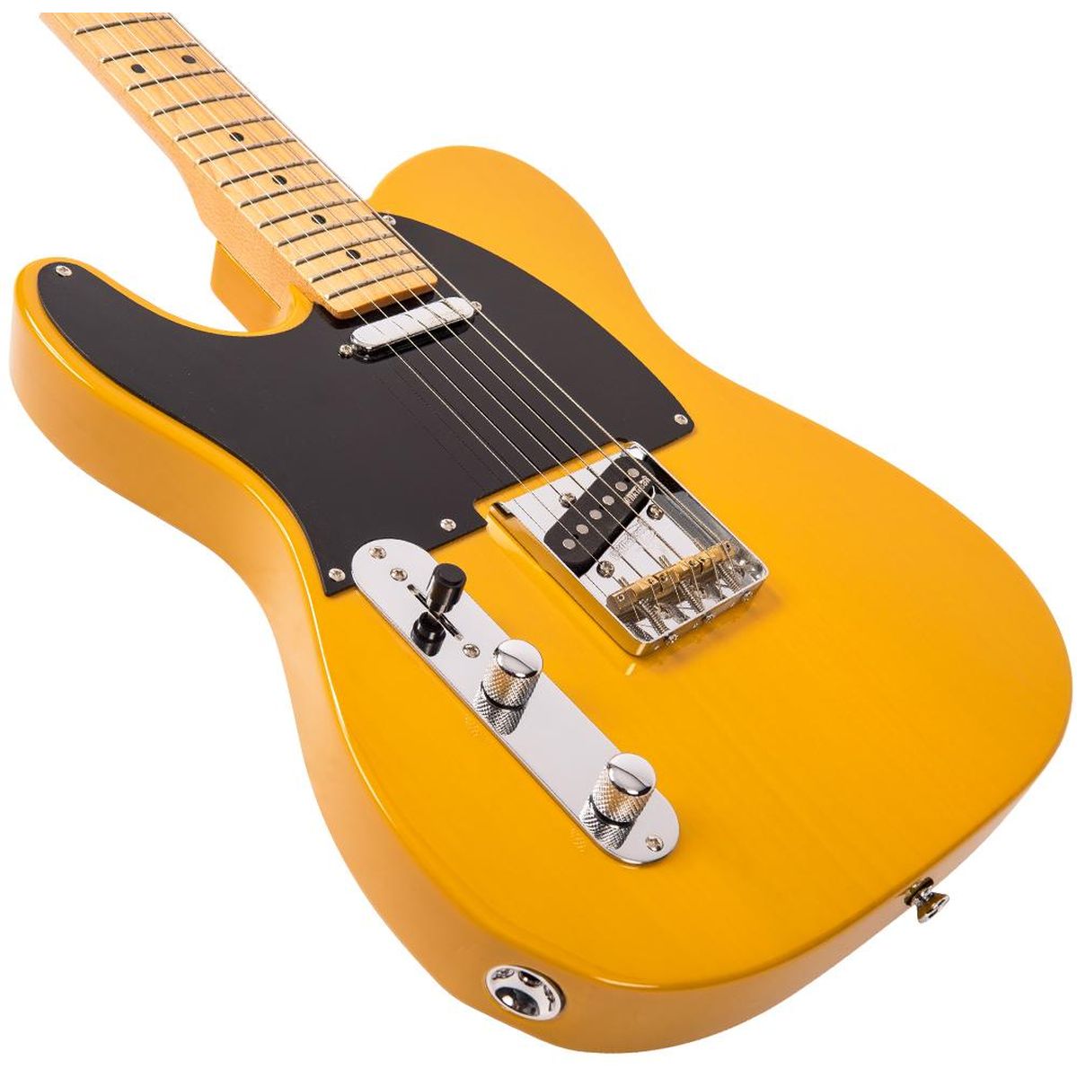 Vintage V52 Left Handed Electric Guitar - Butterscotch