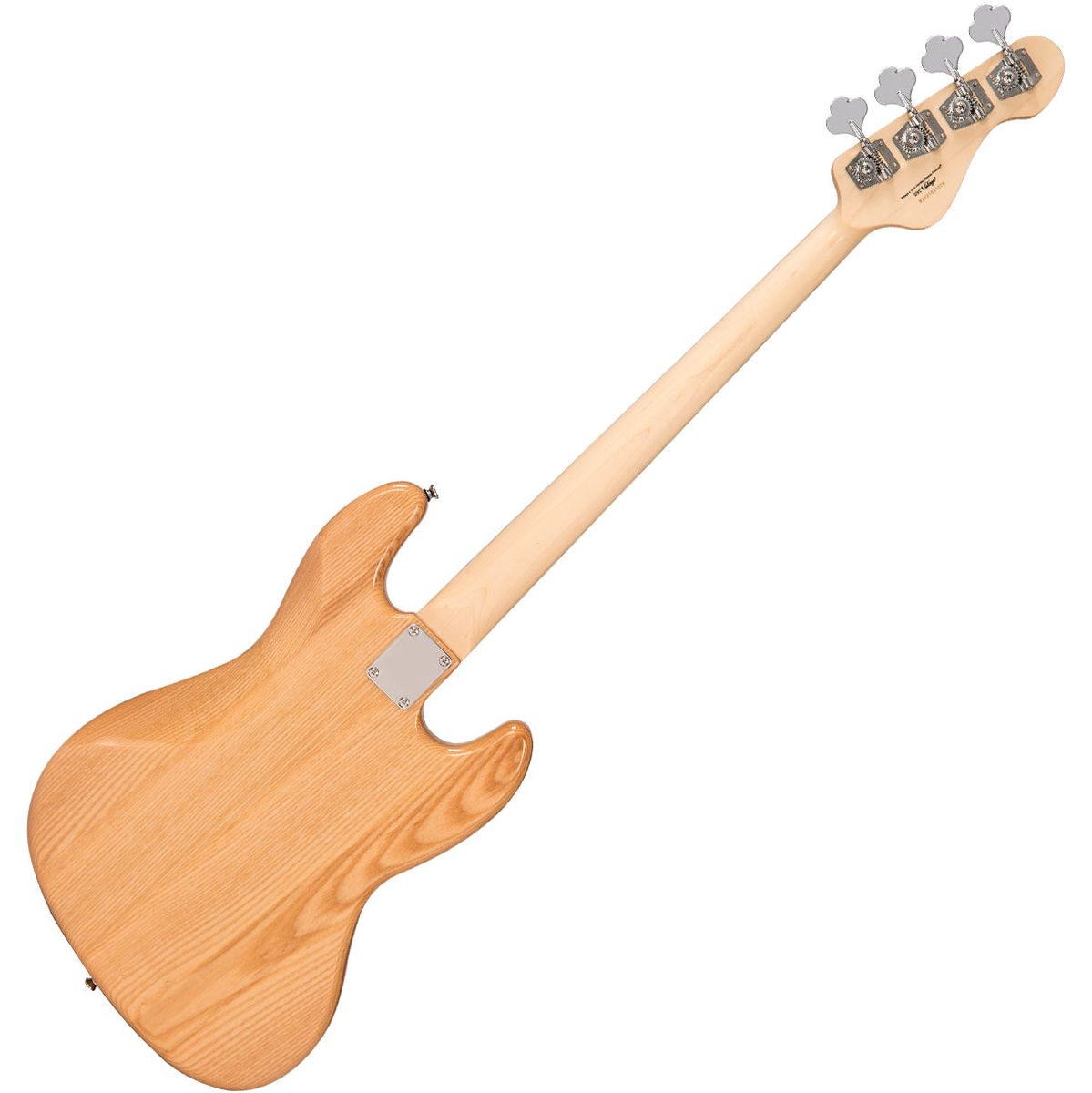 Vintage VJ74 Left Hand Bass - Maple Board - Natural Ash Body